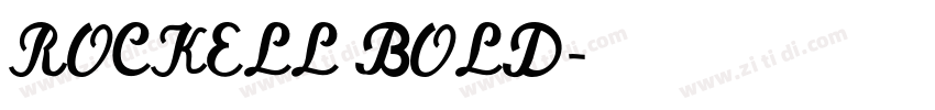ROCKELL BOLD字体转换